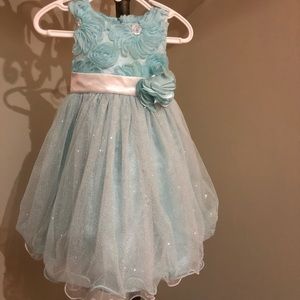 Toddler Girls Cinderella Blue Fancy Dress